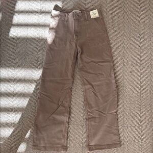 Abercrombie Kids Tan High-Rise Wide Leg Pants